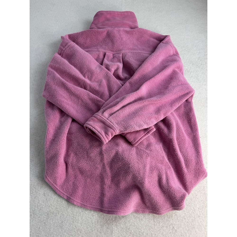 Free People Jacket Womens Small Pink Fleece Button Shacket Pockets Collared - Picture 7 of 8
